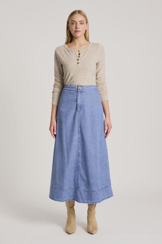 BODHI DENIM SKIRT - DENIM