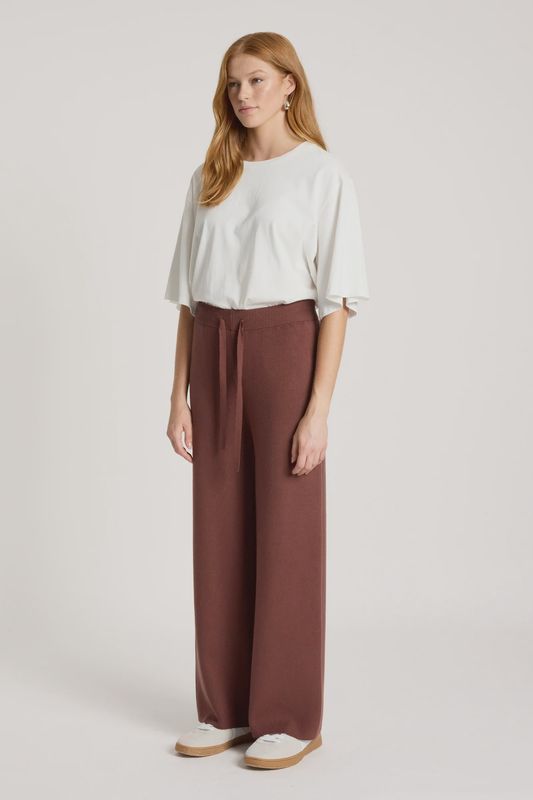 Samira Knit Pant - Mahogany