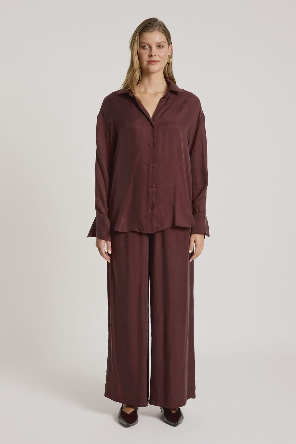 Calista Shirt - Mahogany, Size: XS
