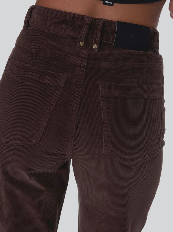Thrills - Holly Stretch Cord Pant - Bitter Chocolate