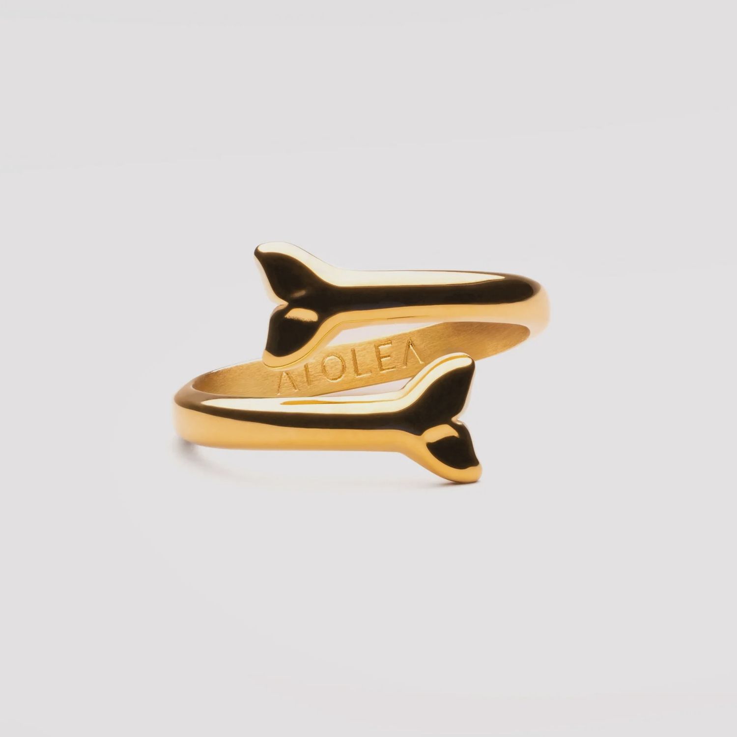Whale Tail Ring, Colour: Gold, Size: Size7