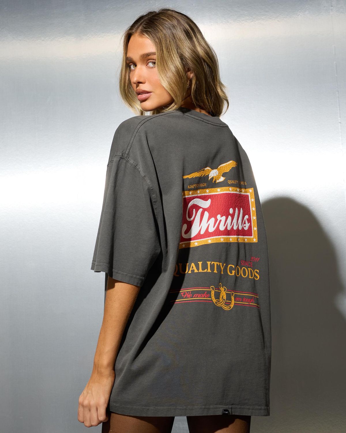 Make Em Tough Oversized T-Shirt, Size: XS