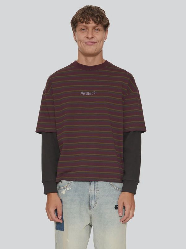 New Delusions Layer Box Crop Oversize Long Sleeve Tee
