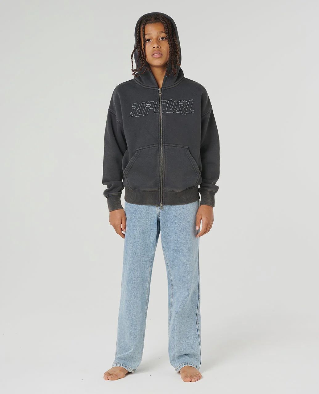 LIQUID TRIPS ZIP THRU HOOD- Kids, Size: S