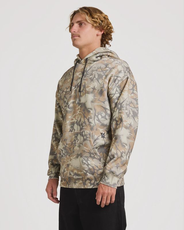 Mens Psych Camo Pullover Hood