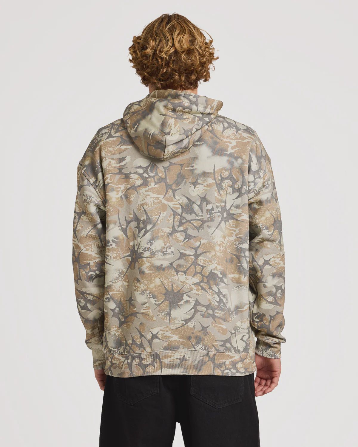 Mens Psych Camo Pullover Hood, Size: S