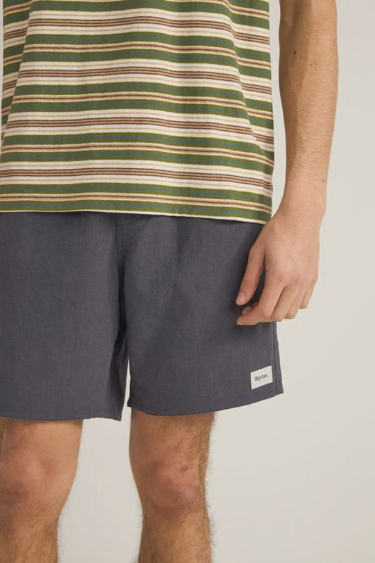 Textured Linen Jam - Navy