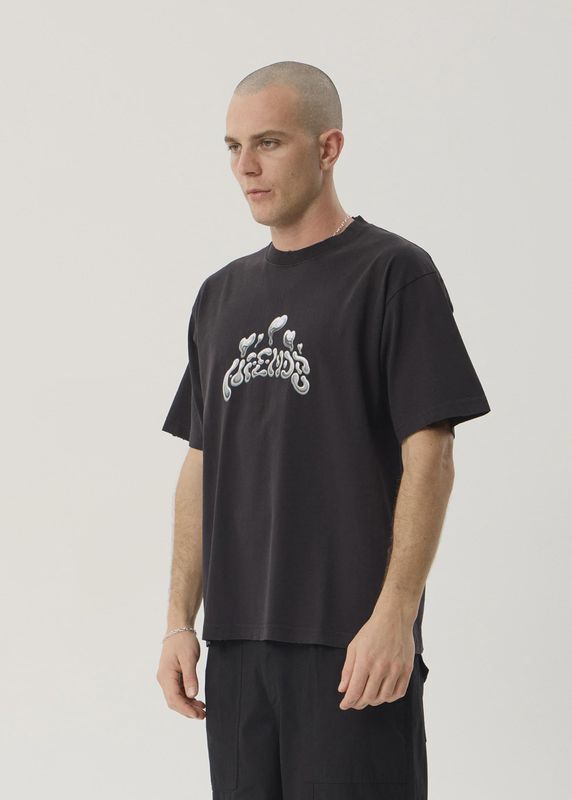 Devotion- Heavyweight Boxy Tee - Stone Black