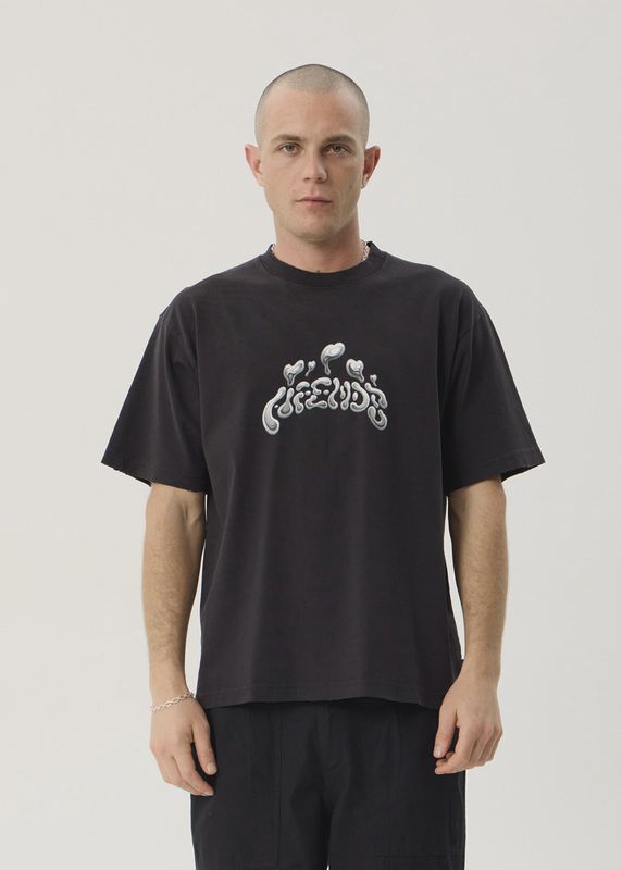 Devotion- Heavyweight Boxy Tee - Stone Black