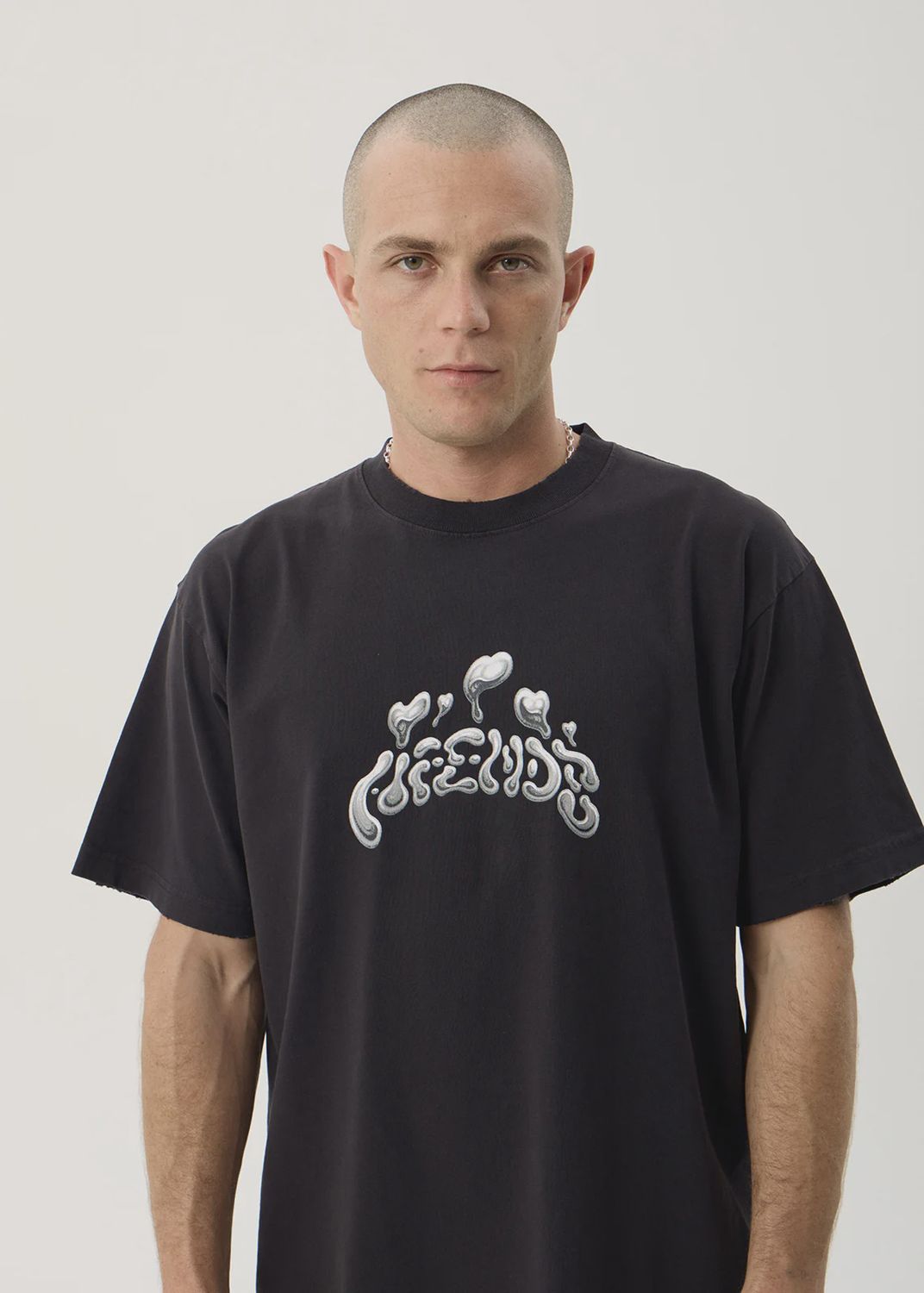 Devotion- Heavyweight Boxy Tee - Stone Black, Size: XS