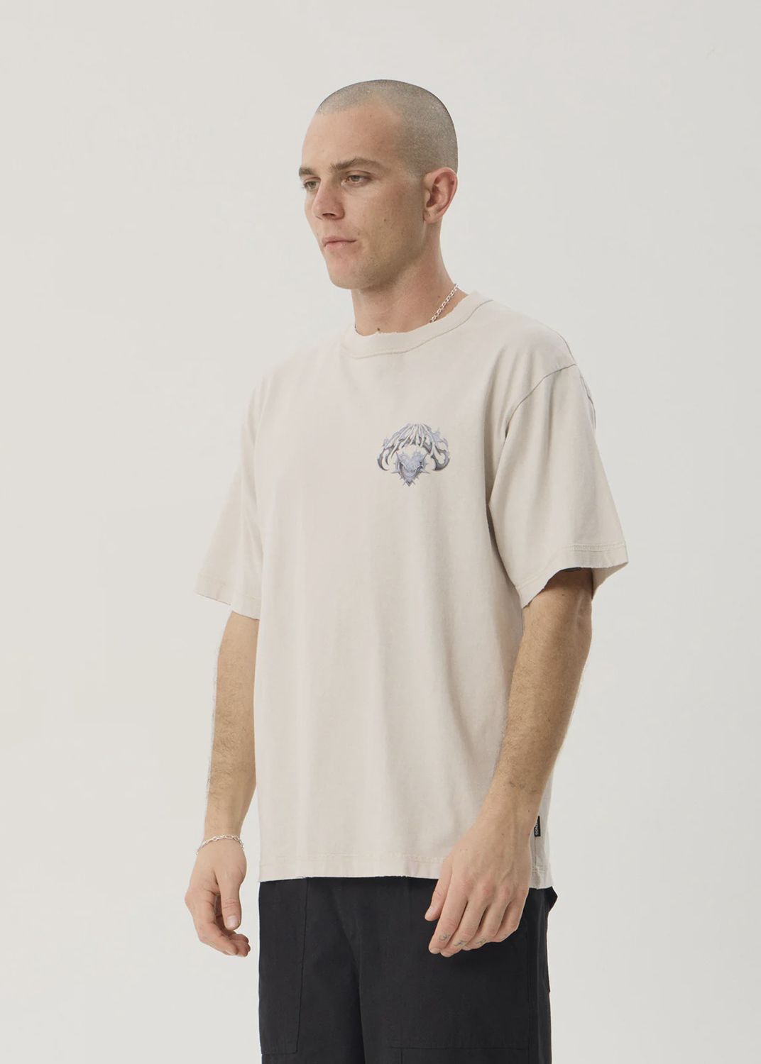 Scorpius Heavyweight Boxy Tee- Moonbeam, Size: XS