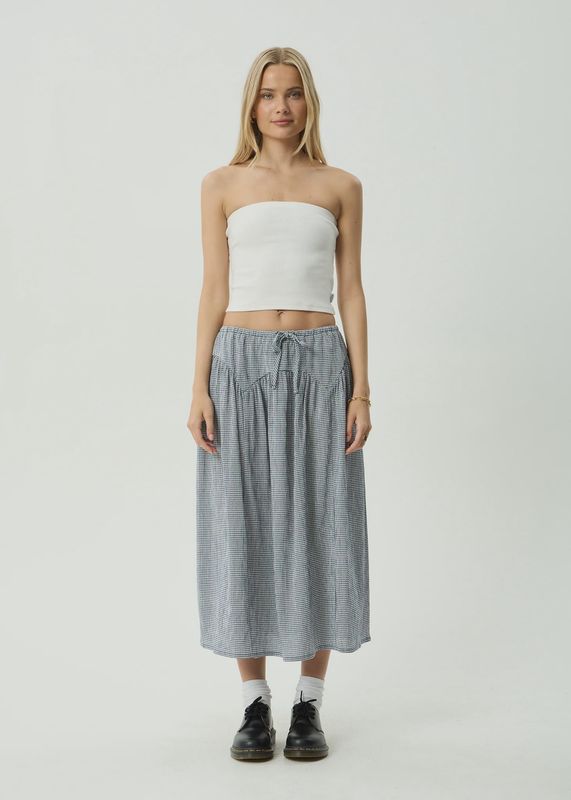 Marlow- Midi Skirt- Indy Navy Check