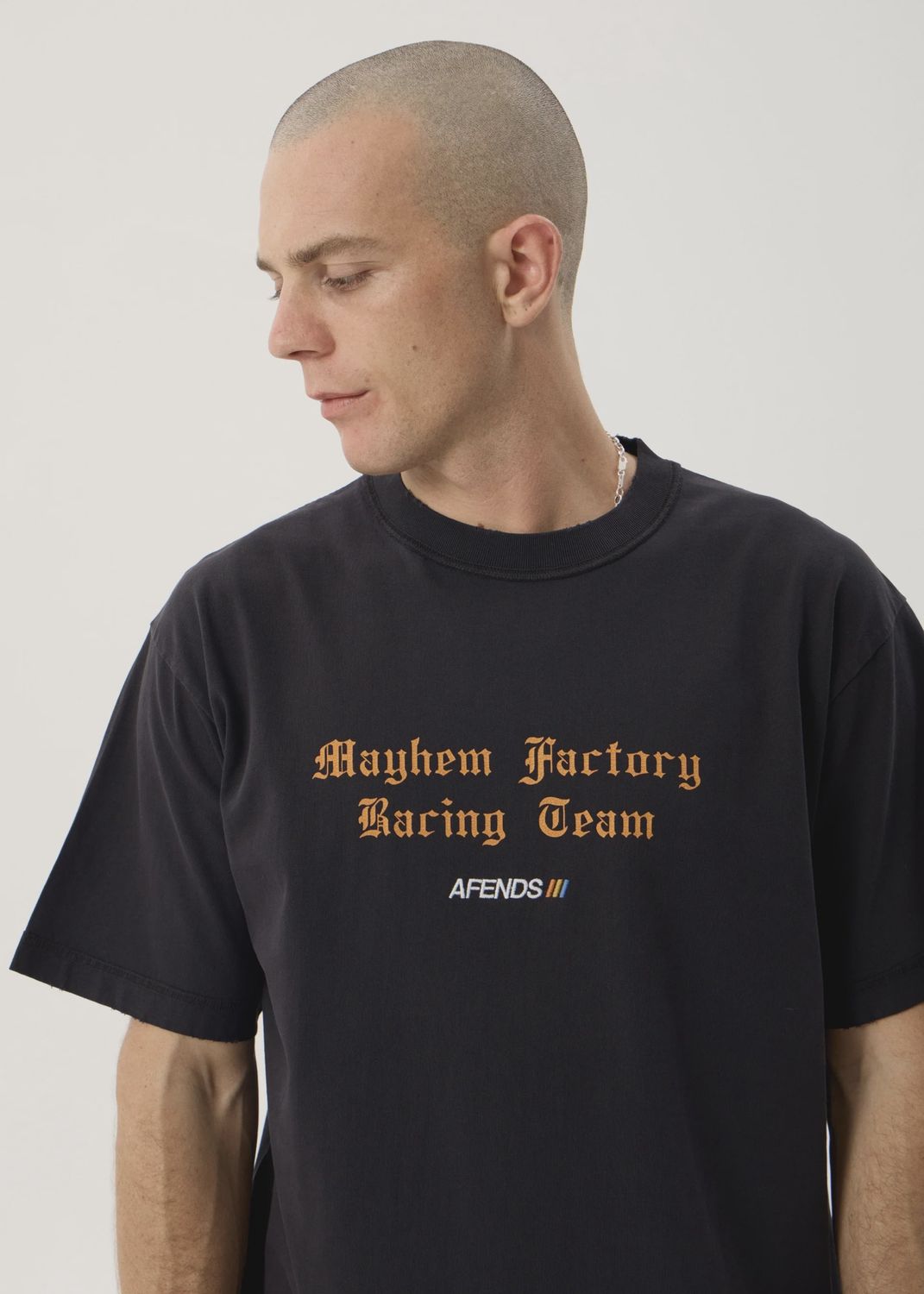 Mayhem Heavyweight Boxy Tee-Stone Black, Size: XS