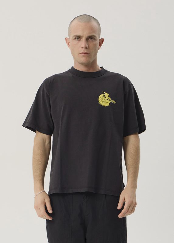 Heavy Parts Recycled Heavy Weight Boxy Tee- Stone Black