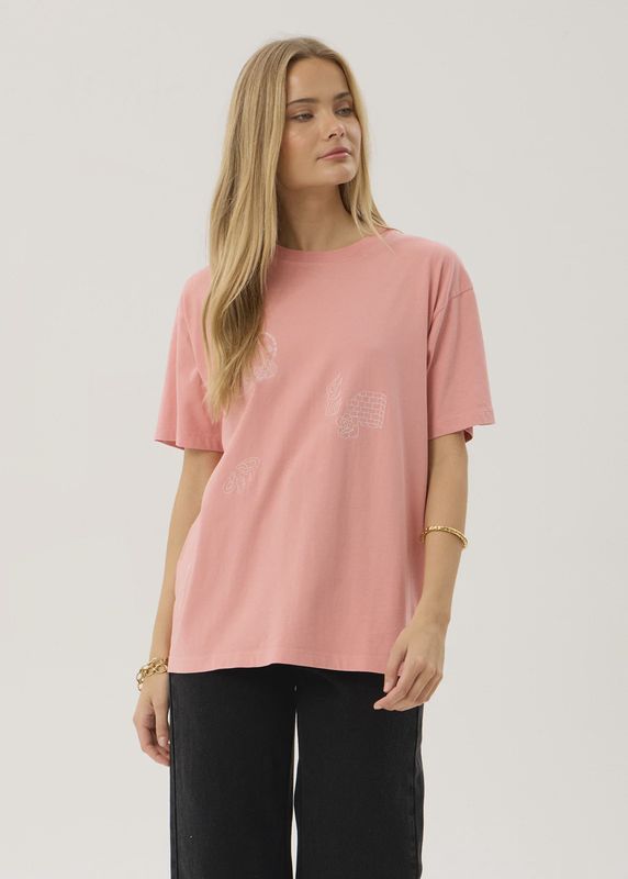 Unbound Oversized Tee- Dusty Pink