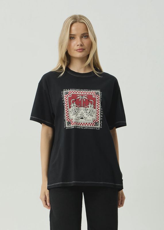 Have A Good Day Oversized Tee-Black