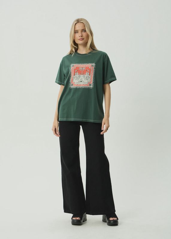 Have A Good Day Oversized Tee- Pine