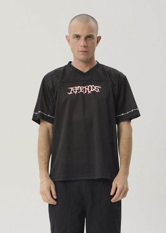 Nationals Mesh Jersey Boxy Tee- Black