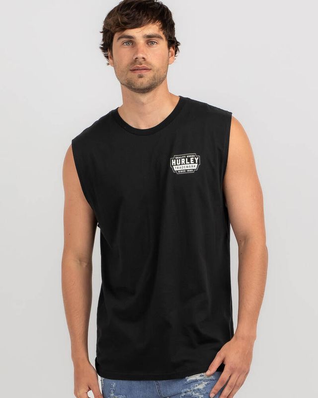 Hurley Gas Works Muscle Tee-Black