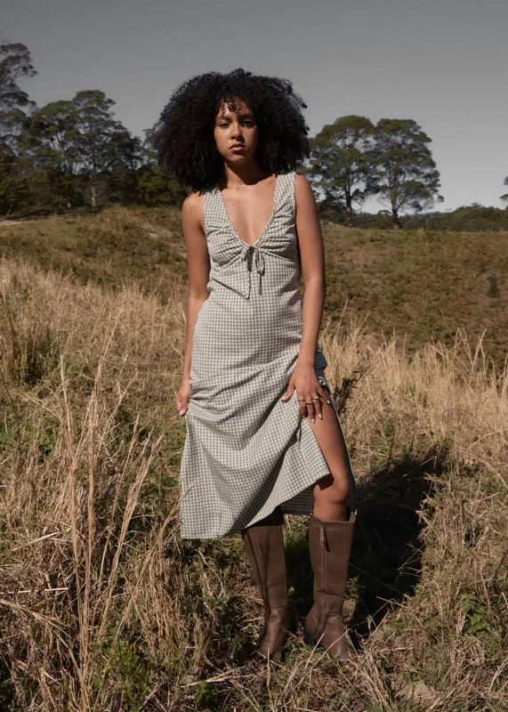 Izzy Maxi Dress- Vice Apline Check