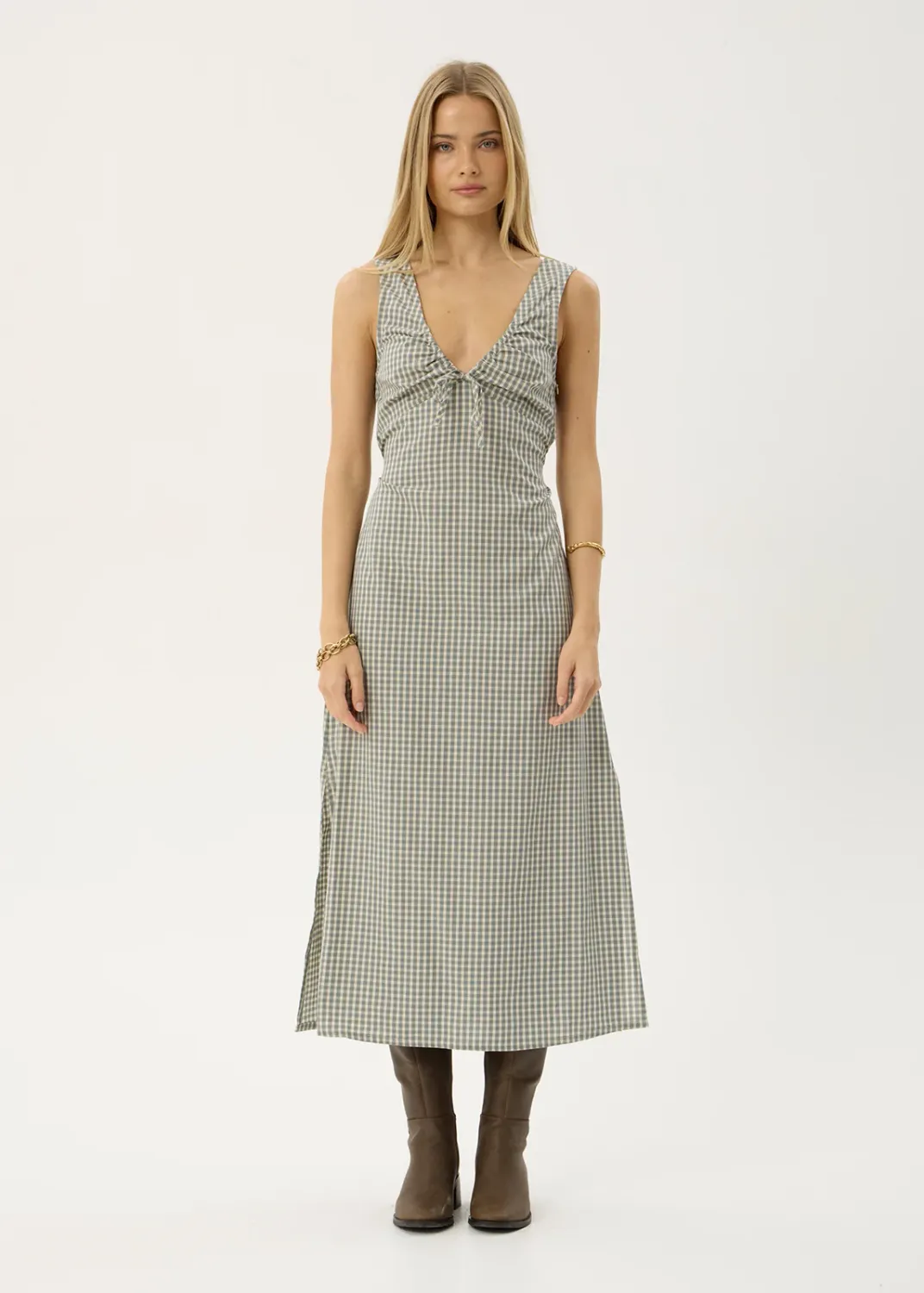 Izzy Maxi Dress- Vice Apline Check, Size: XS