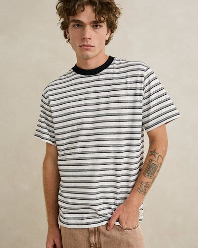 VINTAGE STRIPE SS T-SHIRT-Natural