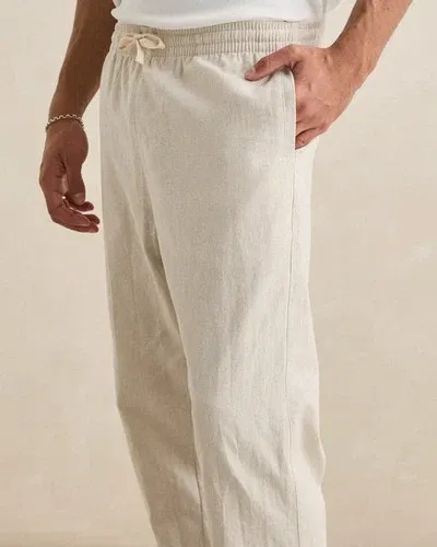 Linen Jam Pant-Bone