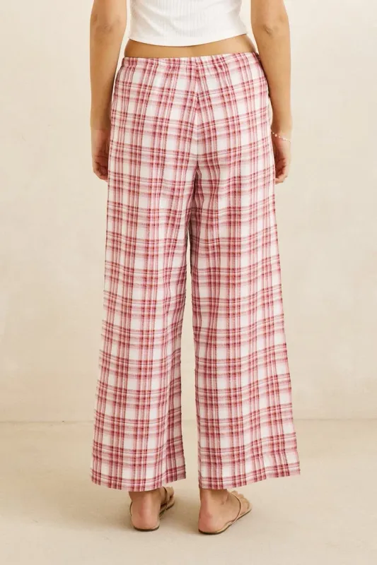 Chelsea Check Pant-Plum