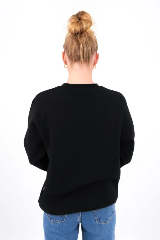 Flagship Boyfriend Fleece Crew- Black