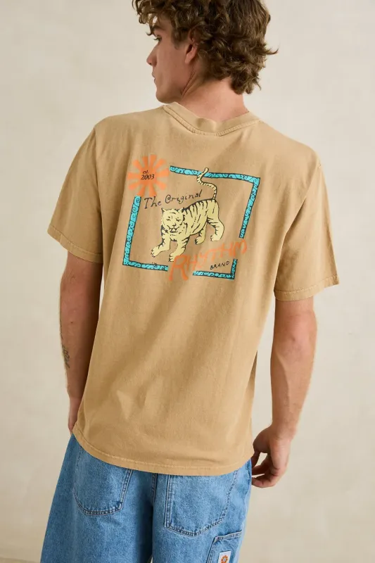 Tiger Vintage  T-Shirt- Sand