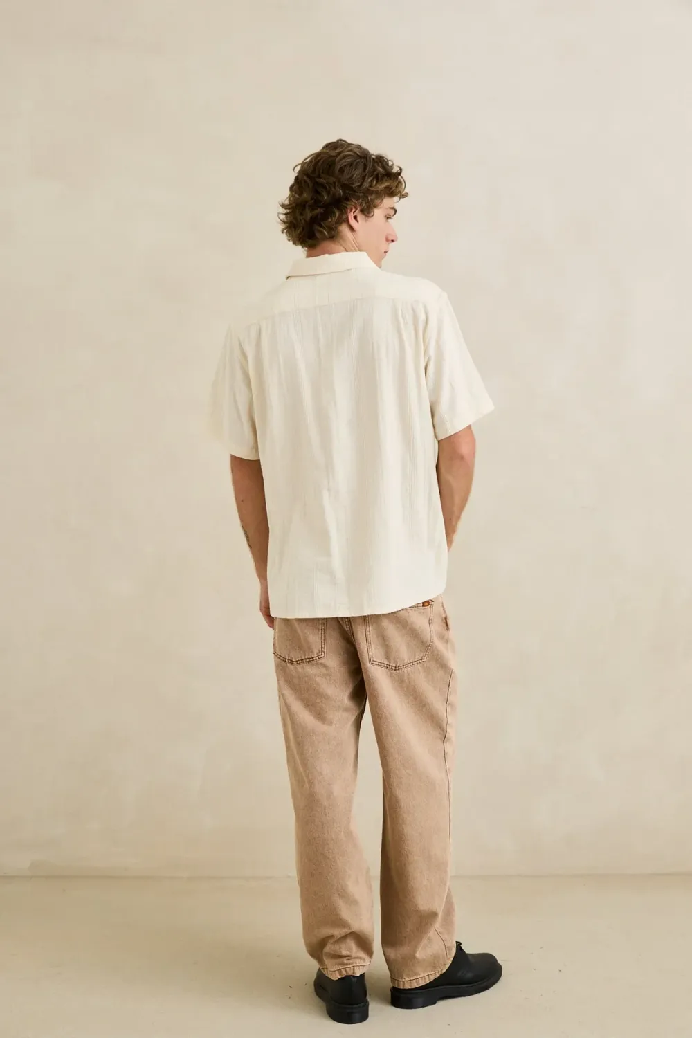 SUNDOWN SS SHIRT – NEUTRAL STRIPE, Size: XS
