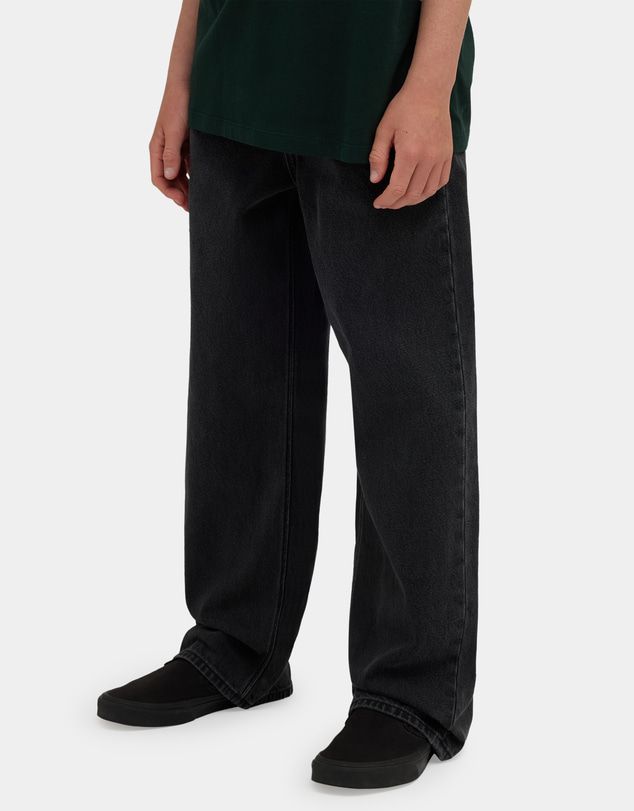 Billow II Denim Jeans-Boys Washed Black, Size: 8