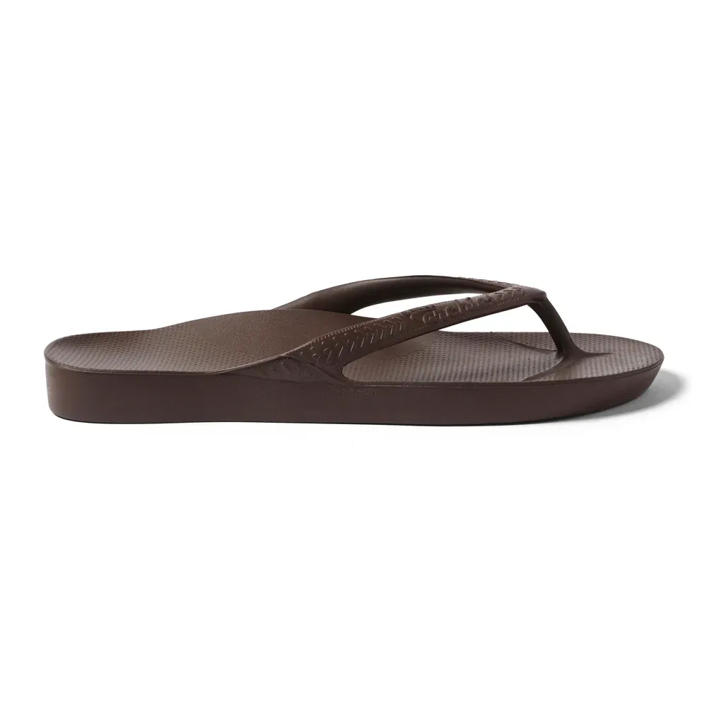 Arch Support Thong- Brown, Size: M4-W5