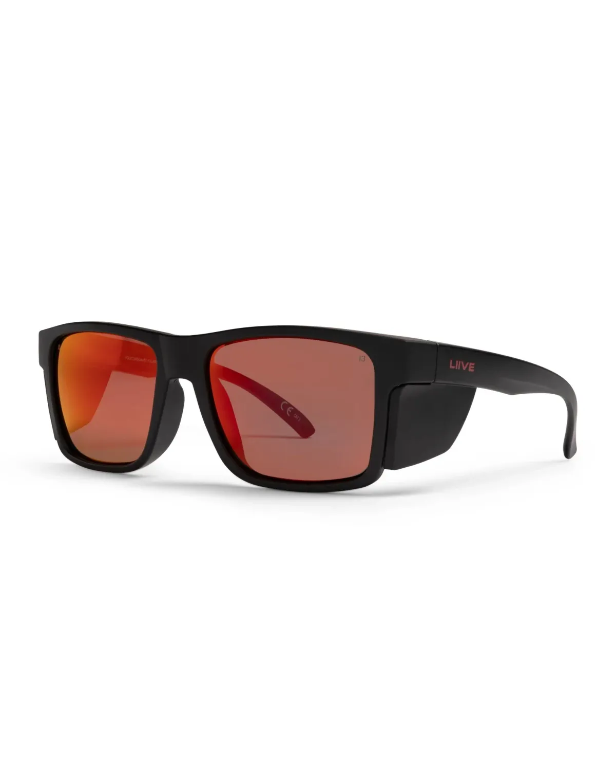 Tradie X Safety - Red MIrror Polarised Matt Black Black Blinker