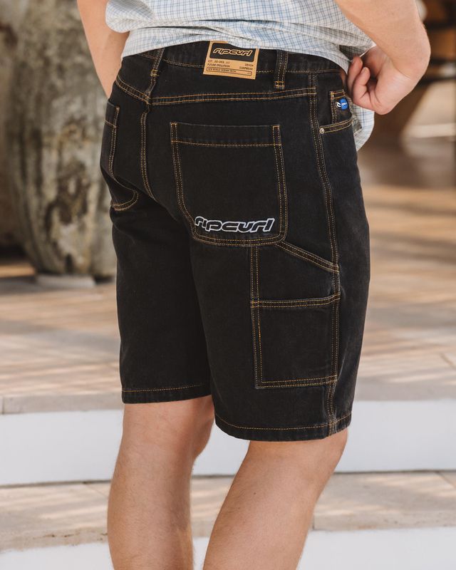 Archive Denim Walkshorts 22''-Washed Black