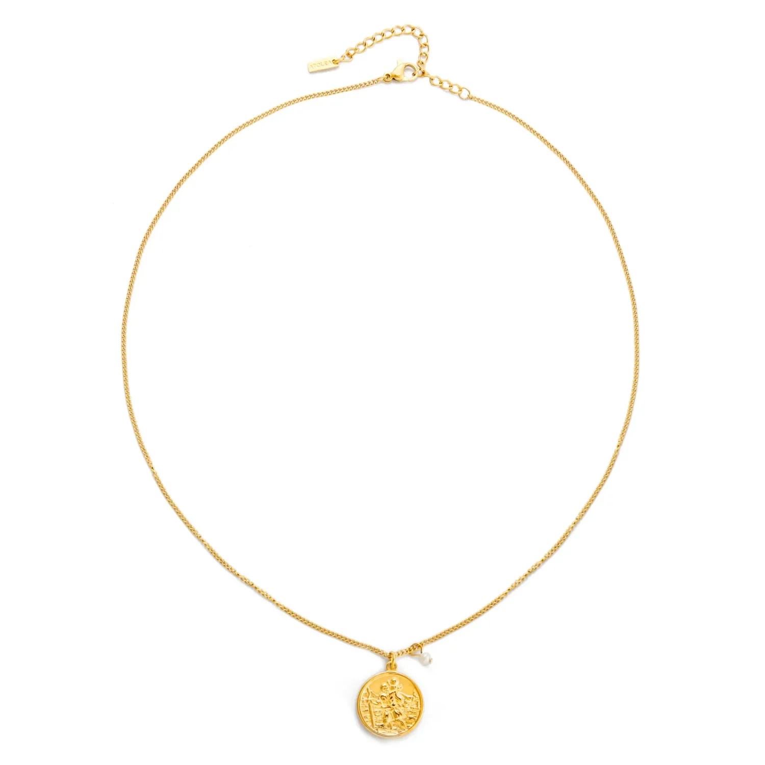 St.Christopher Necklace- Gold Plated