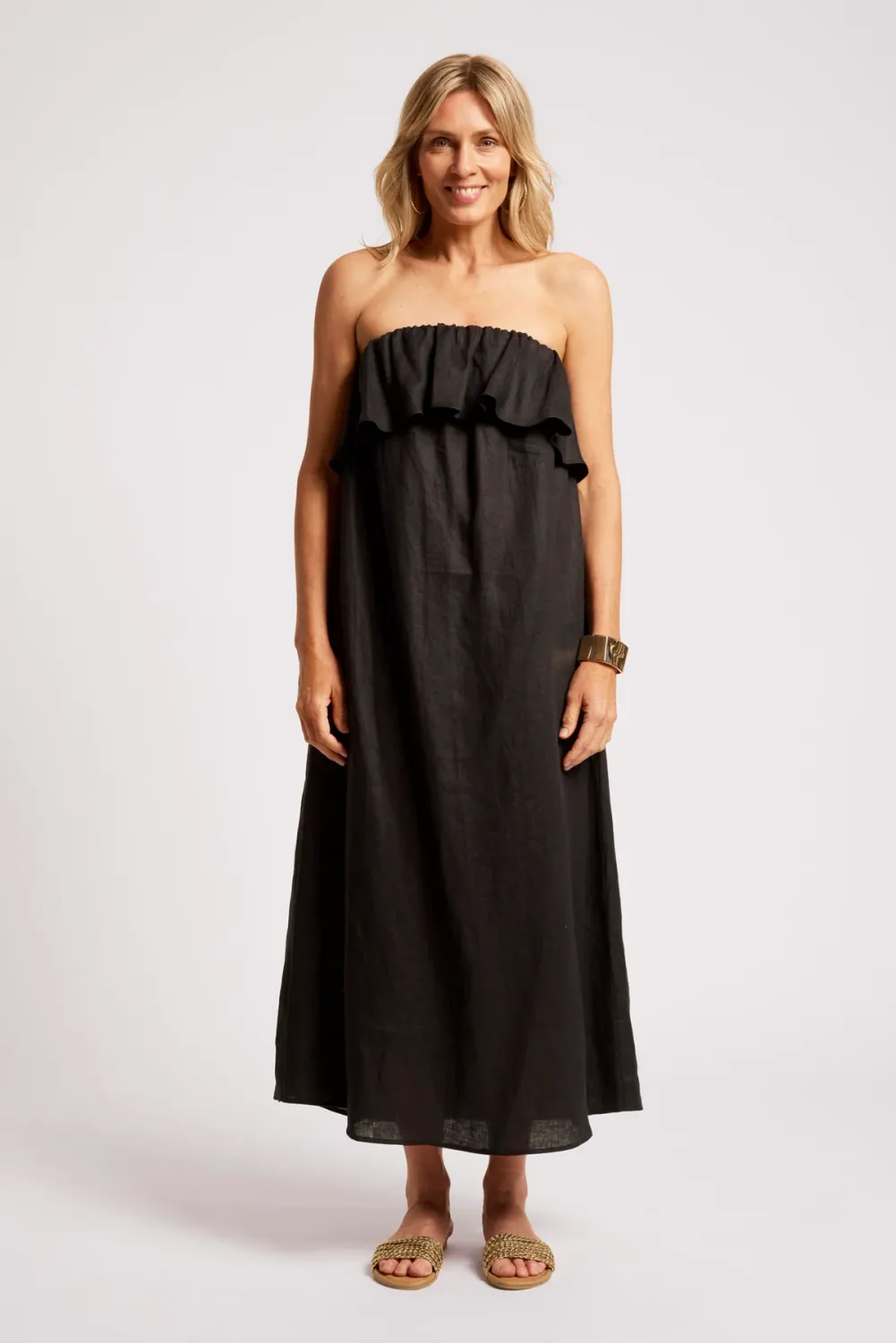 Maris Strapless Dress - Black, Size: XS