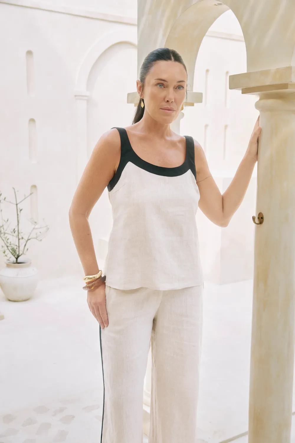 Maris Splice Tank - Tusk / Black, Size: XS