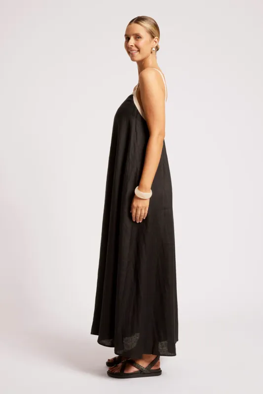 Maris Splice Tank Maxi Dress - Black / Tusk