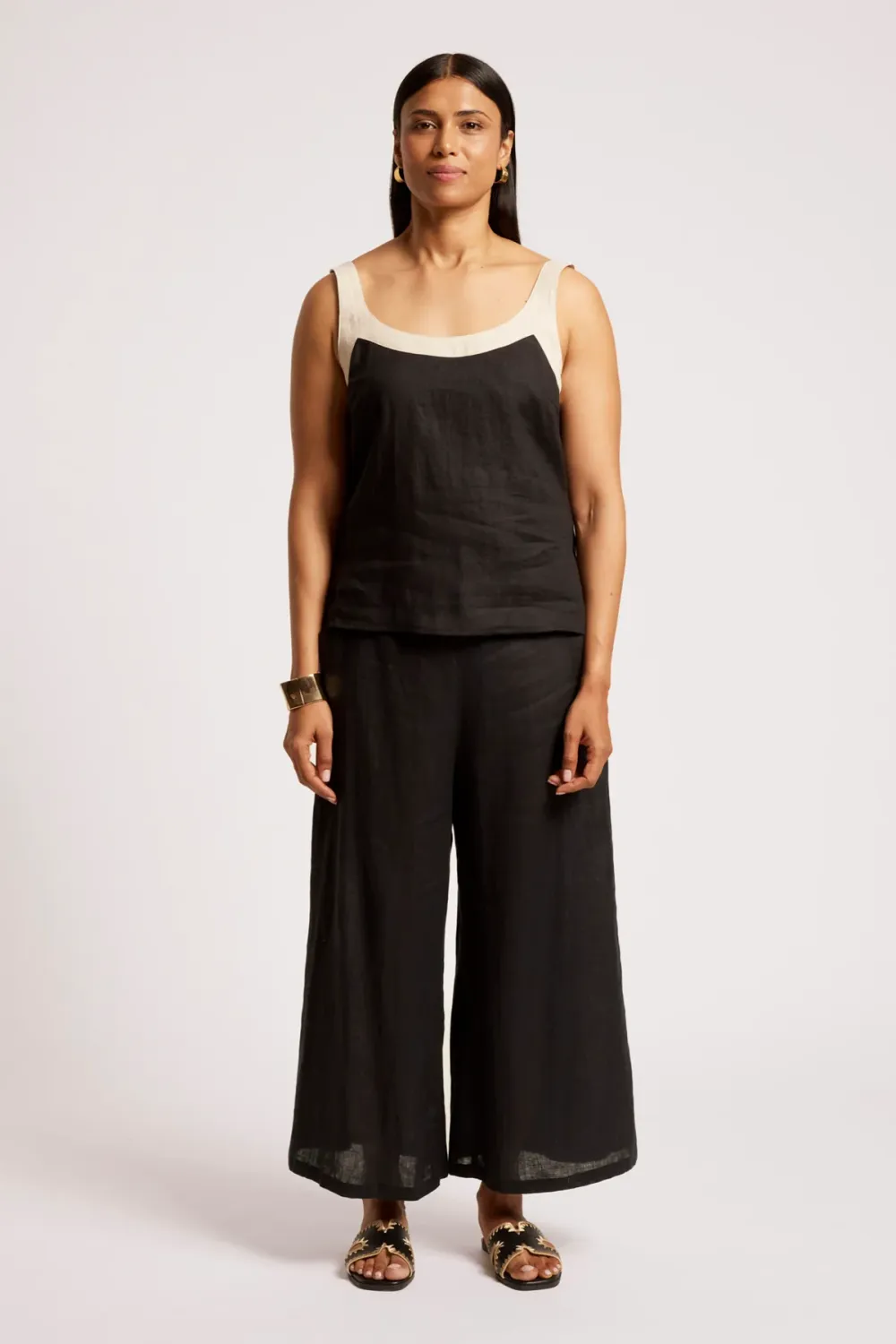 MARIS SPLICE TANK-BLACK/TUSK, Size: XS