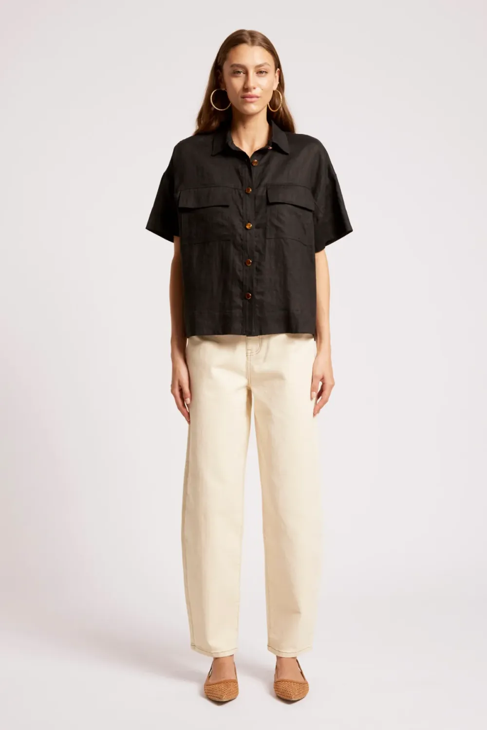 MARIS SHIRT-BLACK, Size: XS