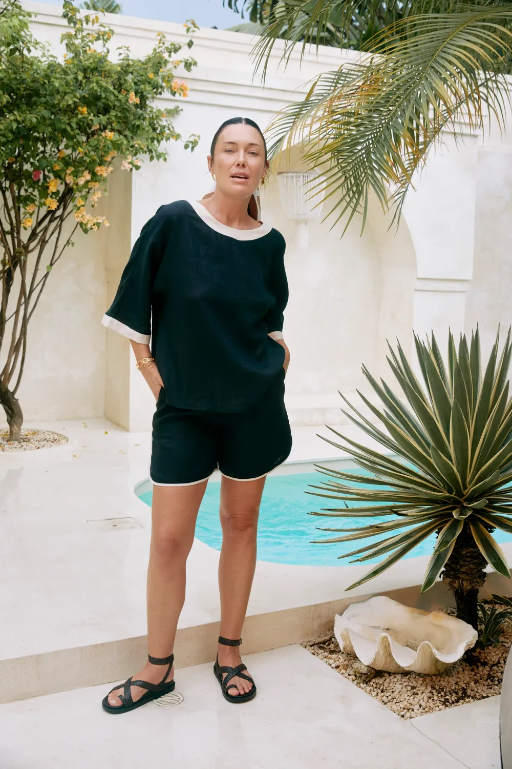 MARIS SPLICE SHORT-BLACK/TUSK, Size: XS