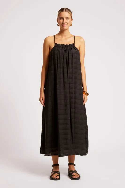 SOVANA TANK MAXI DRESS-BLACK