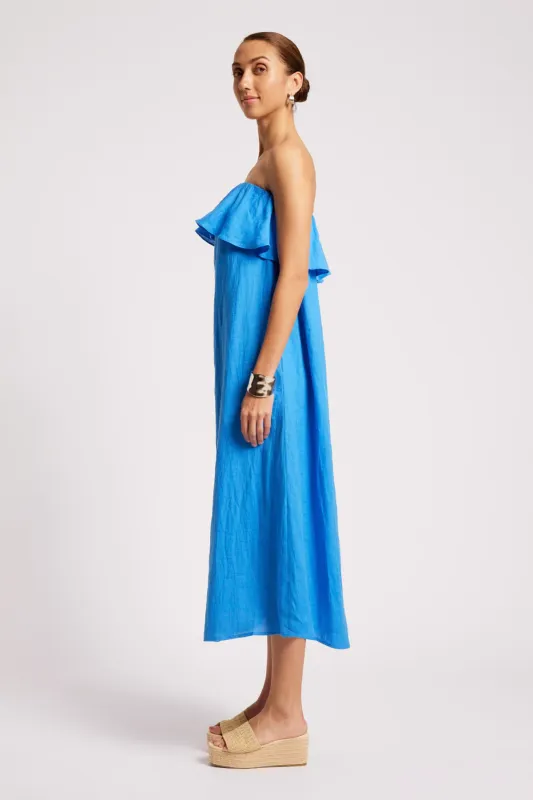 MARIS STRAPLESS DRESS-MARINE