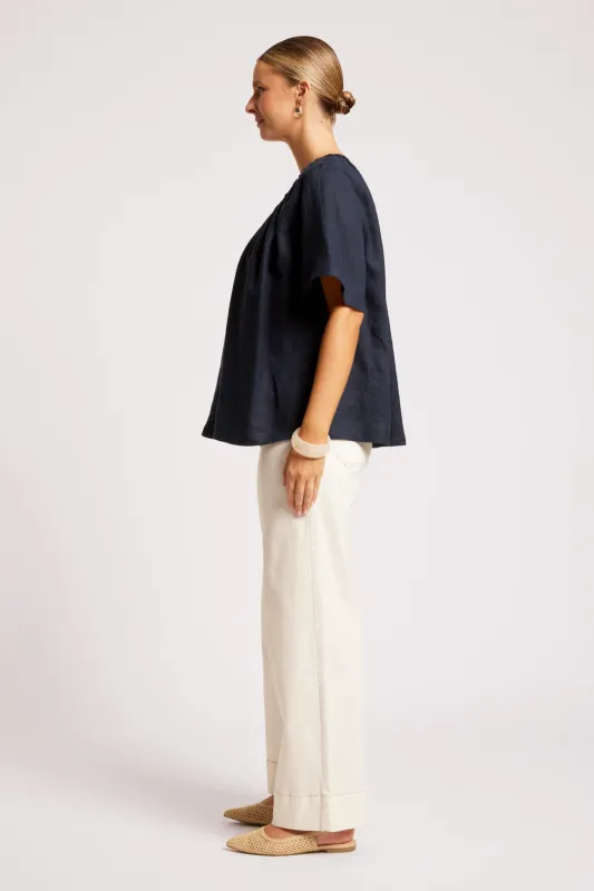 COVE RELAXED TOP-INDIGO