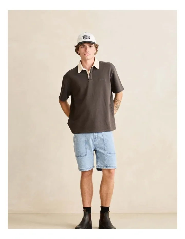 KOA SS RUGBY POLO-CHARCOAL