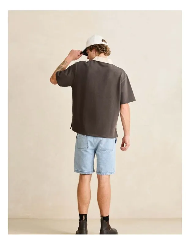 KOA SS RUGBY POLO-CHARCOAL