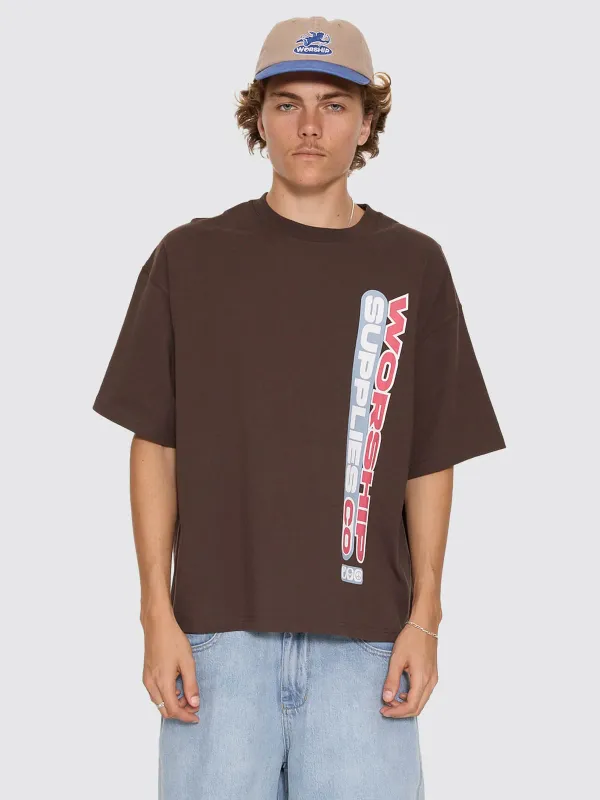 GLOBO BOX CROP TEE-GANACHE