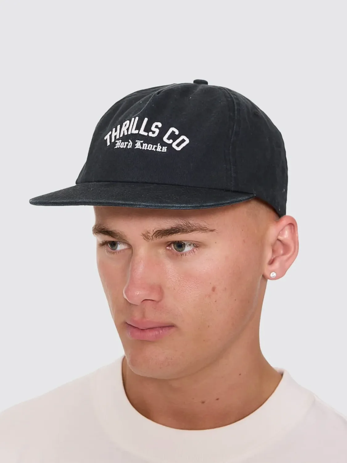 HARD KNOCKS COLLAGE 5 PANEL CAP-BLACK