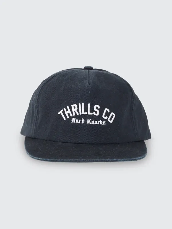 HARD KNOCKS COLLAGE 5 PANEL CAP-BLACK